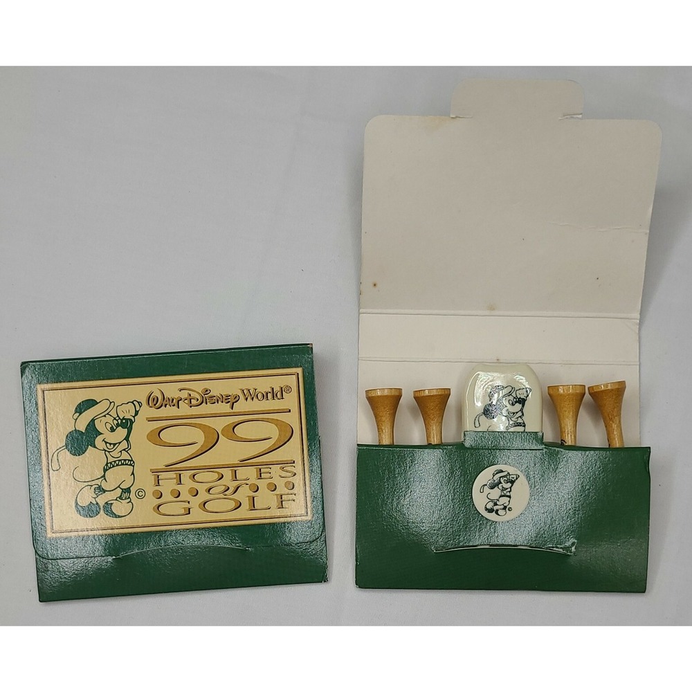 2 PK Walt Disney World 99 Holes of Golf Tees‎ Divot Tool -Excellent-  Collectors